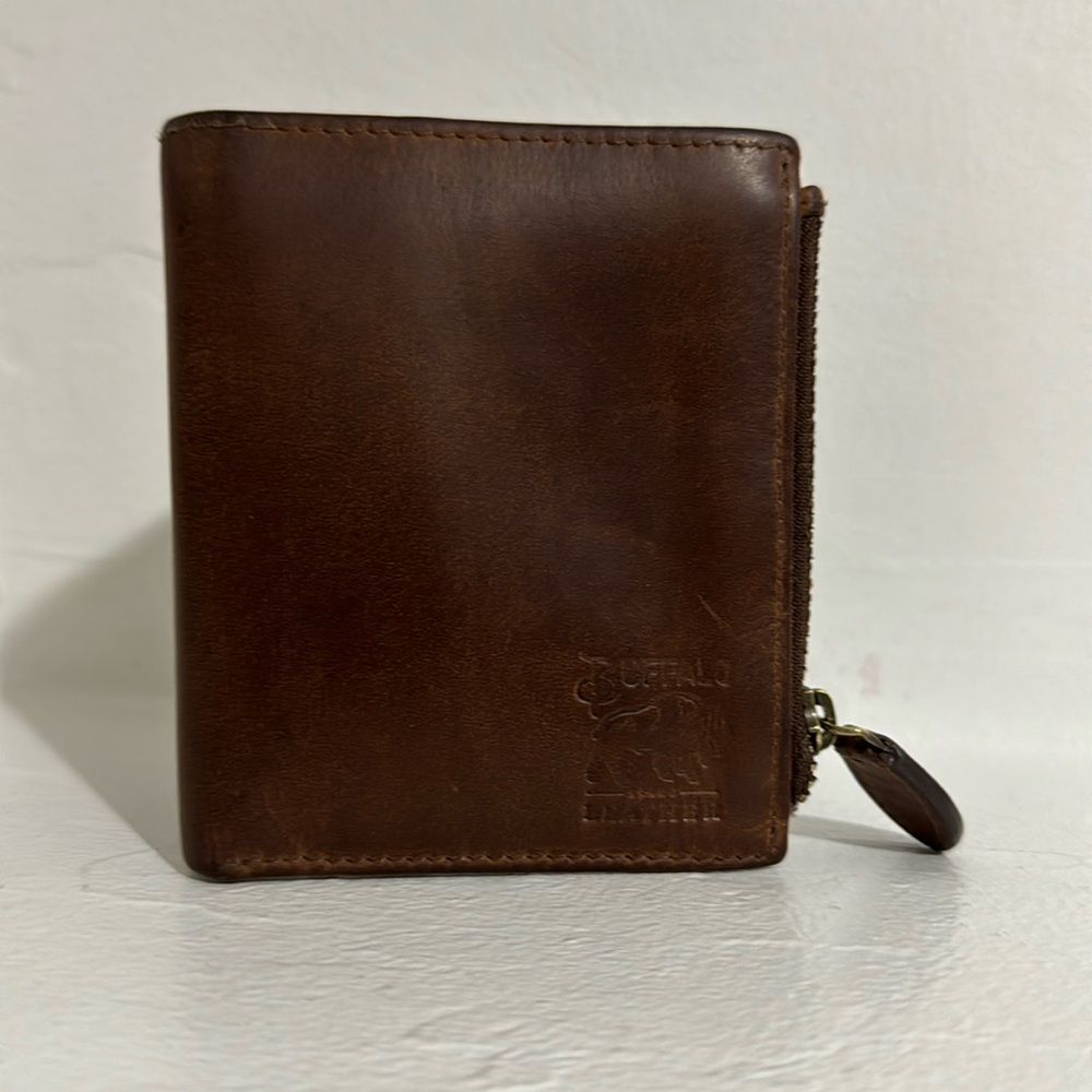 Buffalo Brand Brown Leather Bi-fold Wallet